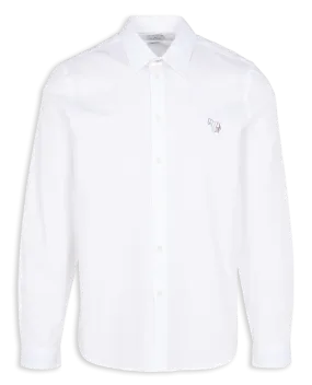 PAUL SMITH Camisa ajustada de algodón orgánico en blanco