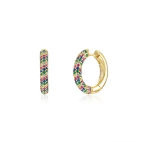 Pendientes en plata de ley Marbella Multicolor